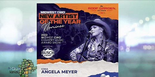 Angela Meyer performs prior to appearance at Midwest Country Music awards