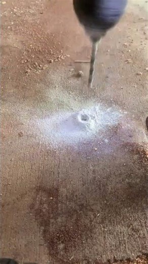 Anchoring a pipe clamp to the floor using tapcon screws with a makita drill