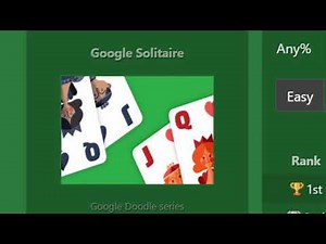 Google Solitaire Speedrun in 0:25 25 Seconds Easy Mode