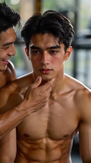 他和教练聊了几句，我喝水都喝出醋味。#吃醋 #双男主 #贡光cp #你导我演 #泰国帅哥