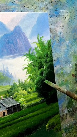 19 reactions | How to draw a beautiful scenery painting with acrylic colours #CanvasArtForYou #drawdrawdraw #acrylicpainting #wallartdecor #artist #bestphotochallenge #acrylicart #sceneryart #starseverywhereシ #scenerychallenge2025 #artoftheday #artoftheweek | Canvas painting & Visual art | Facebook