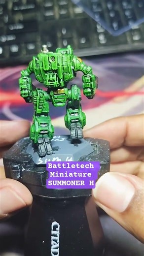 Battletech miniature painting of Summoner H variant for Clan Jade Falcon #battletech