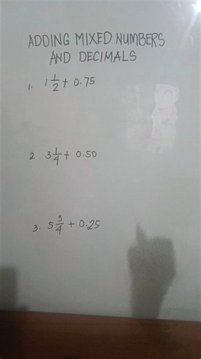 Adding Mixed Numbers and Decimals #mathtutorial #maths #grade7math #education #mathematics