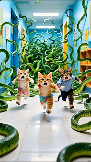 😱 Kitten Releases Swarm of🐍Snakes at Kitten School🏫 Chaos Begin❗
