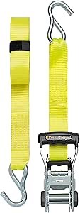 SmartStraps 14’ Commercial Ratchet Tie Down Strap – 5,000lbs Break Strength, 1,667lbs Safe Work Load – Commercial Duty Tie Downs for High-Investment Heavier Loads