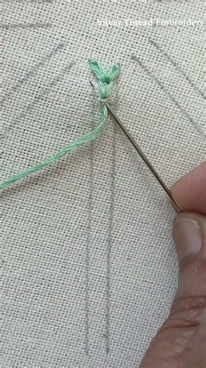 Basic Stitch Border Embroidery | Russian Chain Stitch #handembroidery #borderembroidery #shorts