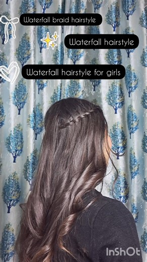 how to do a Waterfall braid hack💫 #easywaterfall # quickstyling # youtubeshorts#