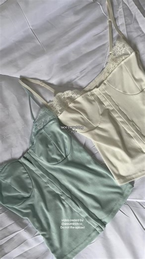 lace corset top 🤍🩵⋆˚𝜗𝜚˚⋆ #lacetop #lacecorset #fyp #trendytops #topforwomen
