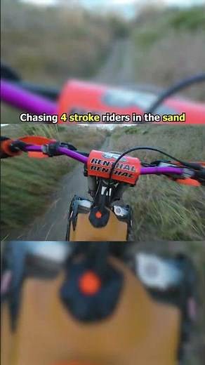 Chasing 4 strokes in the sand #dirtbike #2stroke #ktm