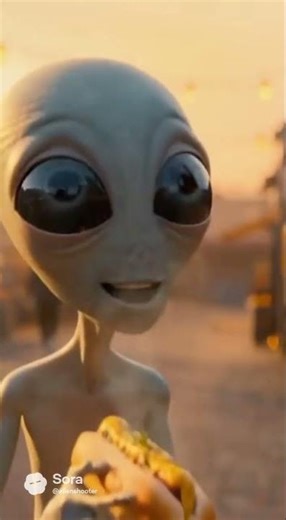 👽🌭 Alien Tries a Hot Dog for the First Time — His Reaction Says EVERYTHING