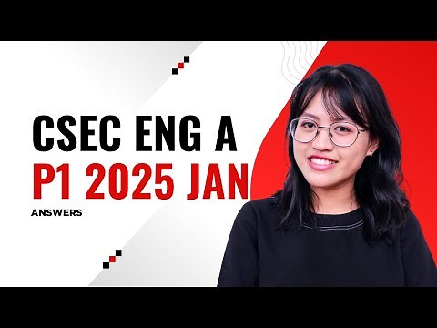 CSEC ENGLISH A PAPER 1 2025 JANUARY ANSWERS