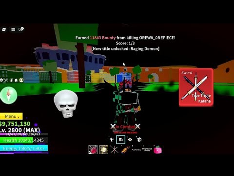 The Raging Demon title + 6m bounty I Blox fruit