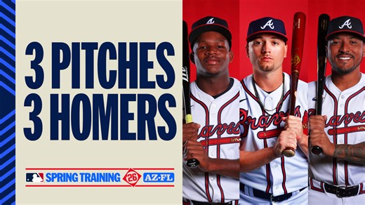 Bravos pegan HR en tres lanzamientos seguidos