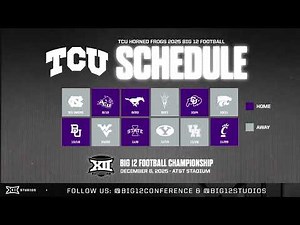 TCU Horned Frogs' 2025 Big 12 Football Schedule Release | Inside the 12