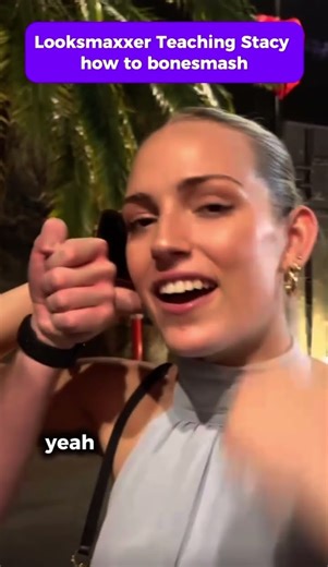 teaching stacy how to bonesmash #shorts #looksmaxxing #mog