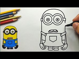 HOW TO DRAW A MINION STEP BY STEP | DRAWING A MINION TUTORIAL