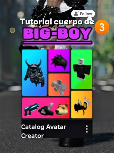 TUTORIAL DE BIG-BOY BASE👑 (Pt.3) No olviden seguirme Espero les guste este tutorial de big-boy base, solo coloquen el código en el creador de avatar y listo.👑 . . . ib: yo cd: @Enty🫅🏻 . . . #bigboy #tutorial #outfitrobloxideas #catalogoavatar #catalogoavatarcreator