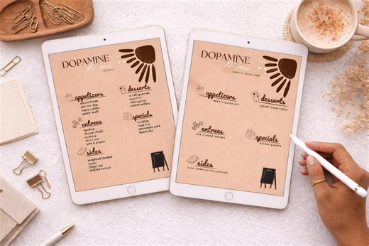 Dopamine Menu Printable: Mood Boosting Activity Planner (digital Download) - Etsy