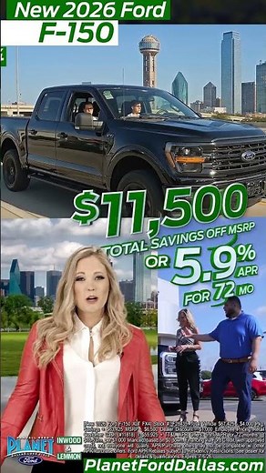 New 2026 Ford F-150 XLT | $11,500 OFF | 5.9% APR for 72m | Ford Dealer in Dallas, TX