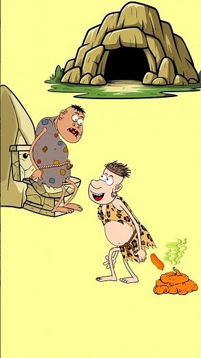 Everybody do the flop Caveman💣 Funny Animation🔥 Cartoon Meme sound effects🤣 #shorts #toilethumor