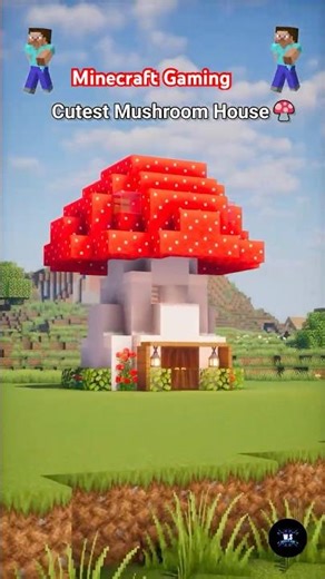 This Red Mushroom House Is TOO Cute #minecraft #minecraftshorts