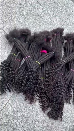 100% Handmade Loc Extension Human Hair with Curly Ends 50 Strands 8