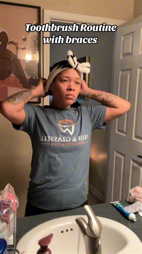 Toothbrush Routine with Braces #toothbrush #routine #tonguescraper #flossing #mouthwash