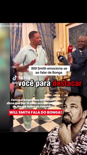 Will Smith Honors Angolan Musician Bonga in Luanda