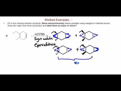 Epoxidation of alkenes with mCPBA (metachloroperoxybenzoic acid)