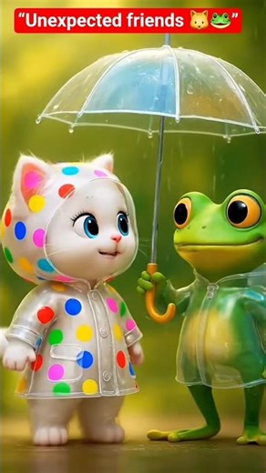 Tiny Cat & Frog Dance 🥹