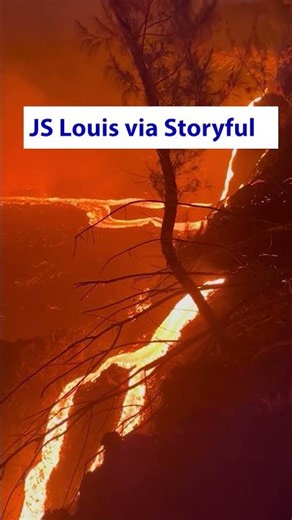 Firefalls: Lava from Piton de la Fournaise falls into the ocean