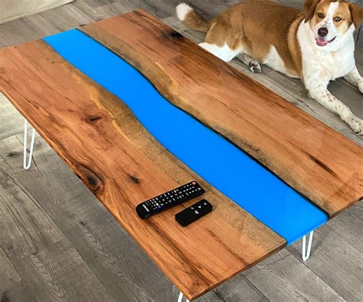 How to Build a Glowing Epoxy River Coffee Table