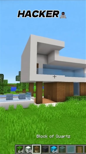 Modern Villa Build Battle Challenge - Noob vs Pro vs Hacker - Minecraft