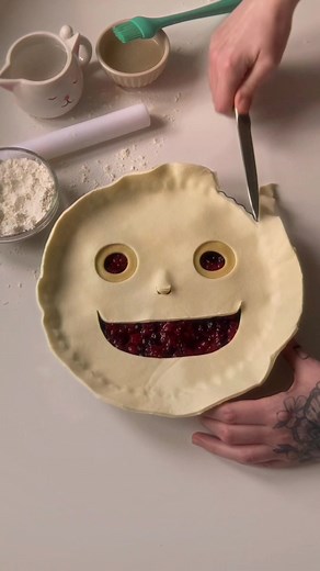 the skin is puff pastry and the glaze is aquafaba