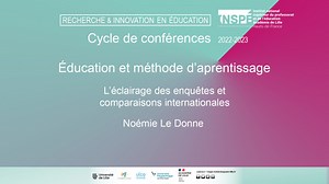 Éducation et méthodes d'apprentissage - Les relations entre le contexte d'apprentissage et les compétences des élèves