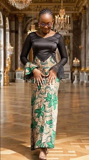 Elegant Ankara Maxi Dress with Lace Sleeves | Timeless African Fashion Look You’ll Love #ankaradress