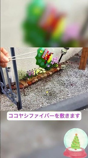 ガーデニング15分で冬のお花をDIYのレンガの花壇に #flowers #ガーデニング #shorts