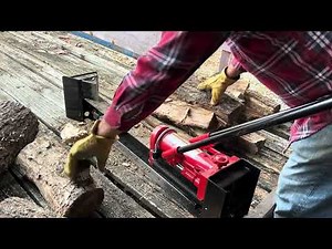 10 ton hydraulic log splitter from #harborfreight review!!!