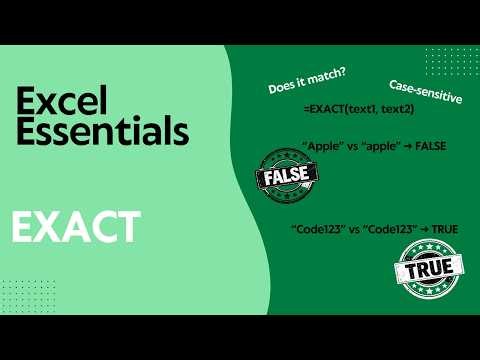 EXACT - Excel Essentials S04E08