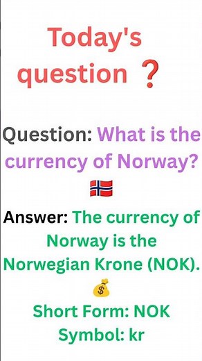 What is the Currency of Norway? Norwegian Krone FulInformation#Norway #NorwegianKrone #WorldCurrency