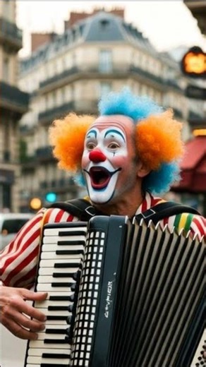 Two Clowns, One Melody. The whole track is here ⬆ #clownmusic #funnyaccordion #accordionmusic