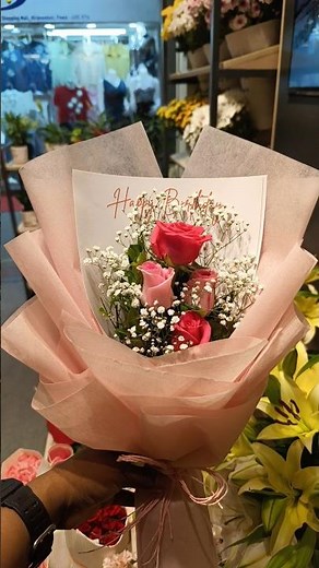 happy birthday flower bouquet #diyflowers #flowers #bouquet #rosebouquet #flowergift #flowerarra