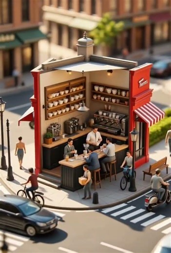 #Famous #Coffee #Shops #Recreated in #Stunning 3D #3DArt #CoffeeLovers #Shorts #trending #viral #usa