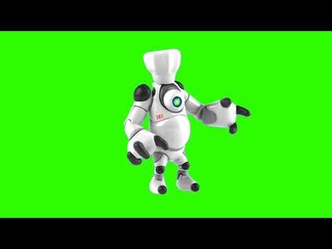 Robot Green Screen Stock Video footage HD(1080P_HD)