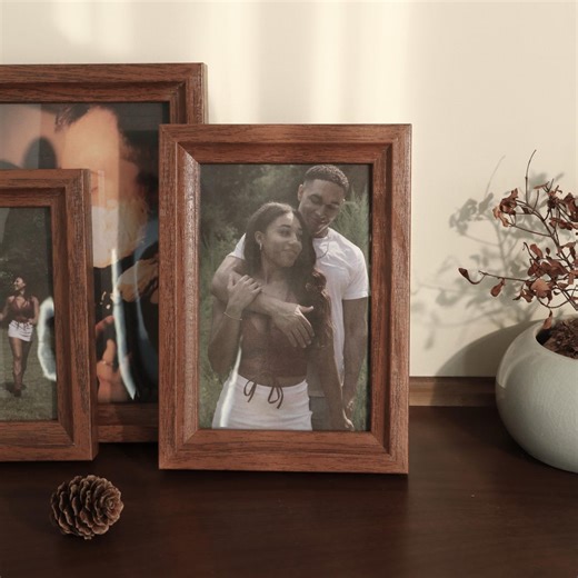 Wooden Photo Frame – Rustic Solid Wood Frames in Three Sizes - Etsy UK
