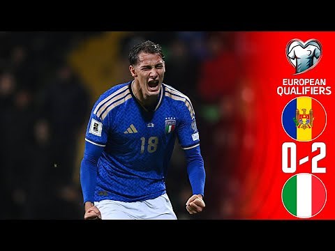 Moldova - Italy 0-2 Highlights Goals | 2026 World Cup European Qualifiers