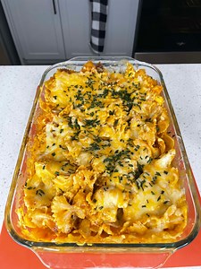 7.6K views · 60 reactions | Viral buffalo chicken pasta Brian L makes a pasta bake with buffalo sauce, chicken, and ranch dressing This original video was produced by Network Media, and Brian L | Family Style Cooking | Facebook