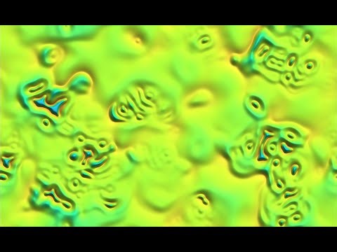 Space-time chaos in the Gray-Scott model with random initial state