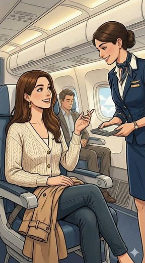 Airplane English Conversation | Asking for Orange Juice | A1–A2 Easy Dialogue