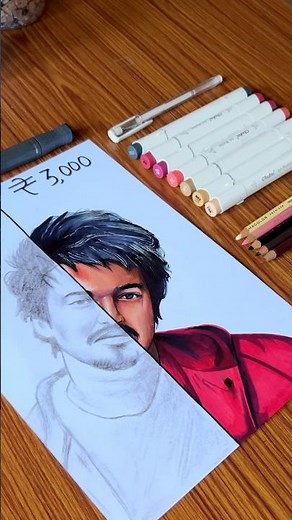 ₹1 vs ₹3000 | g.o.a.t💥💥 vijay thalapathy💥💥 Drawing
